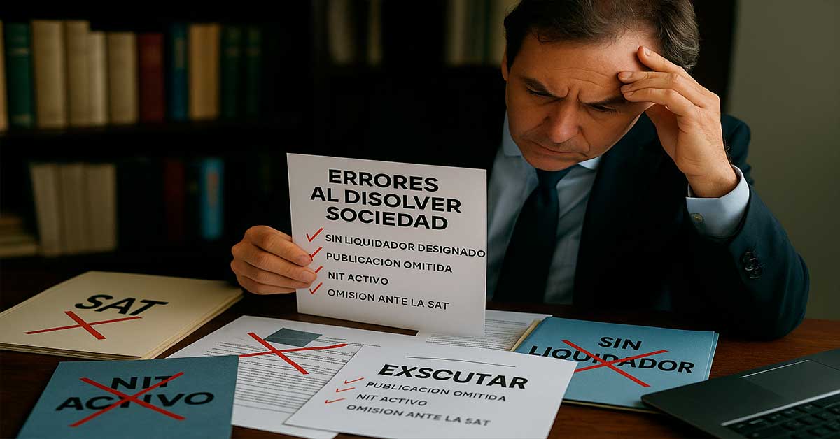 errores de disolucion de sociedad